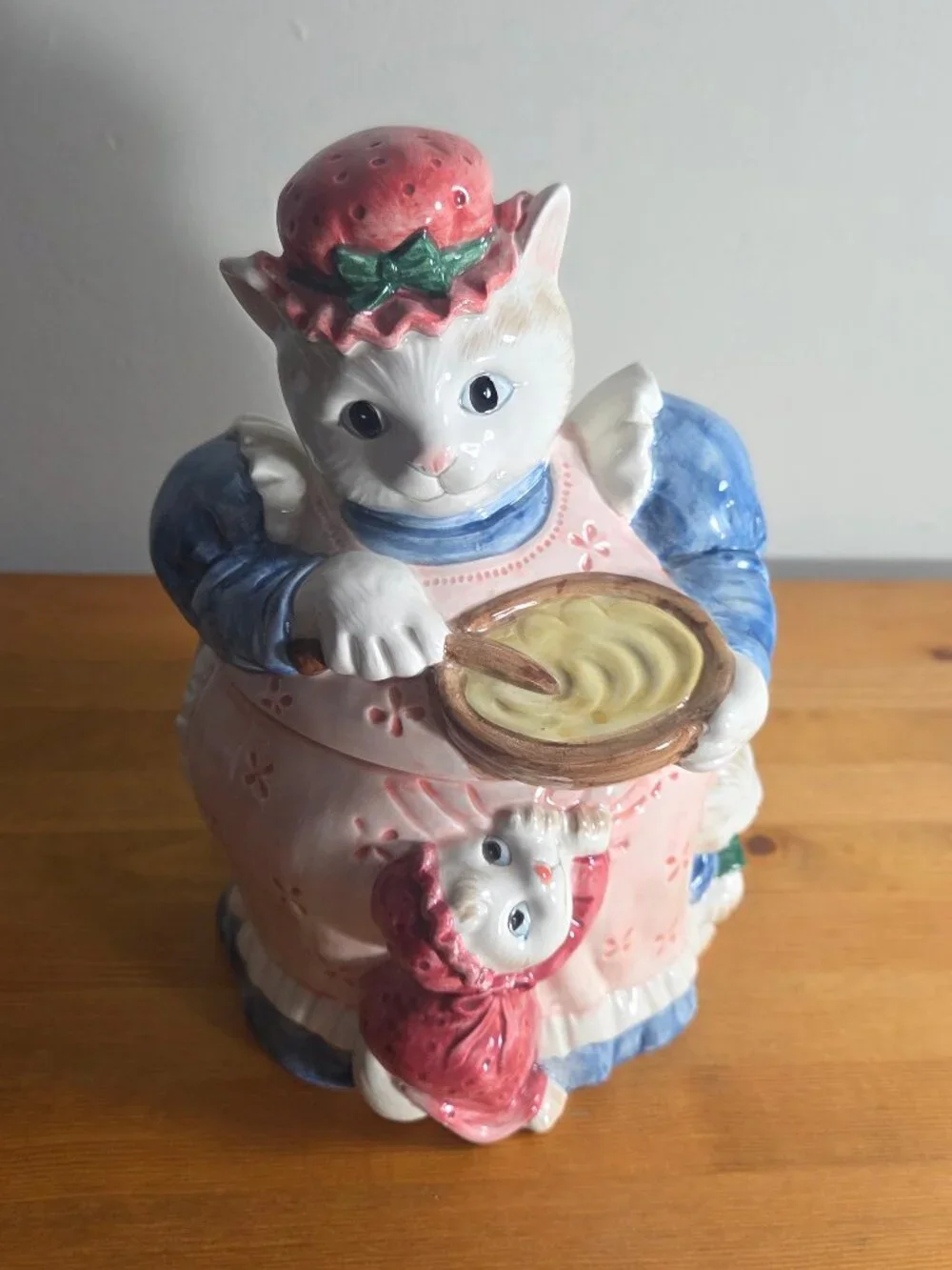 Mother Cat Cookie Jar Kittens Of Knightsbridge 1988 Fitz Floyd Victorian Felines